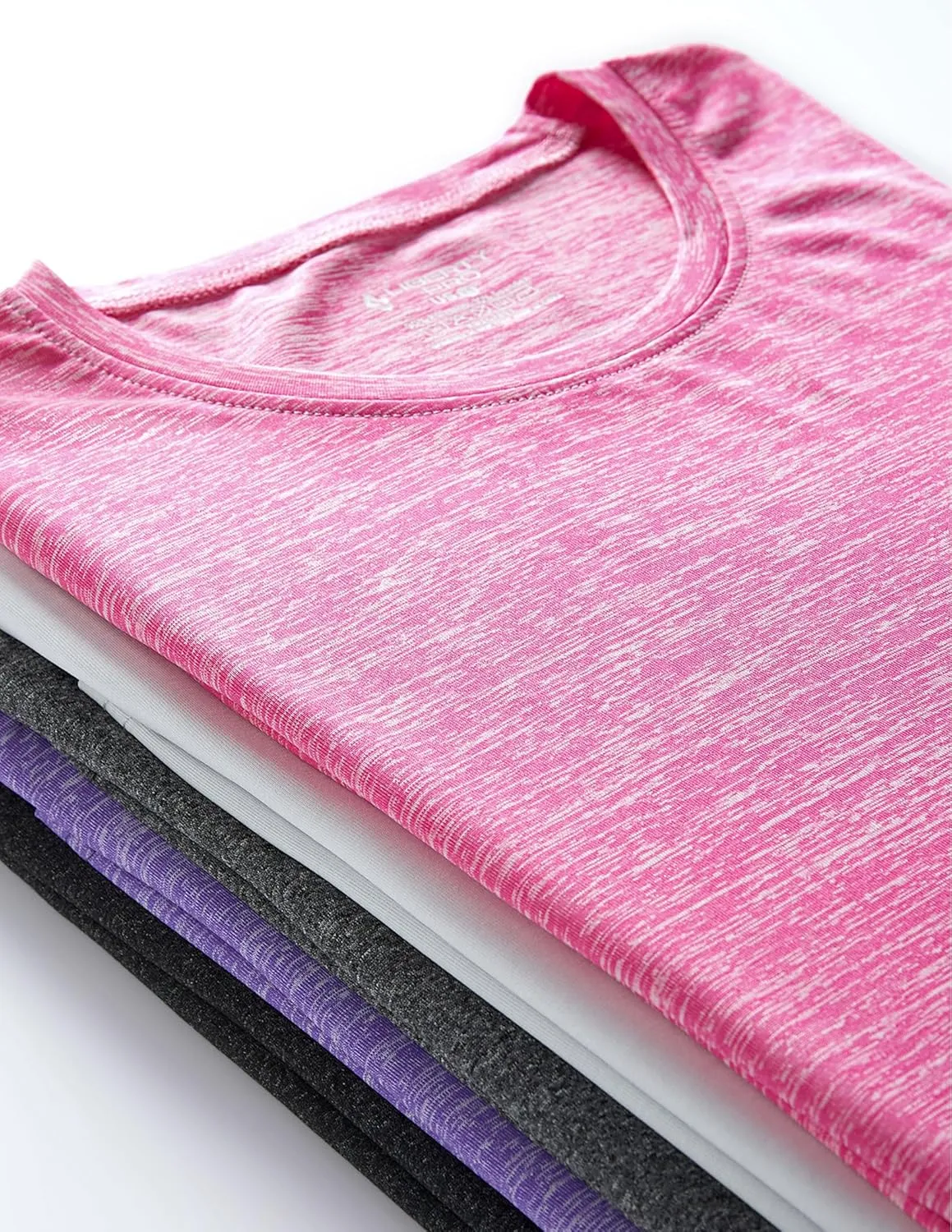 5 Pack: Women's Dry Fit Short Sleeve T Shirts, Athletic Workout Tee Tops for Gym Yoga Running
