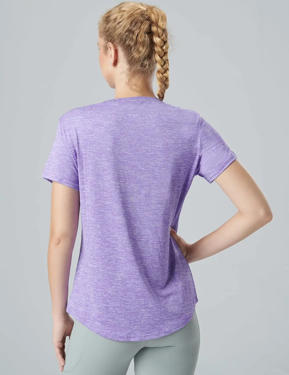 5 Pack: Women's Dry Fit Short Sleeve T Shirts, Athletic Workout Tee Tops for Gym Yoga Running