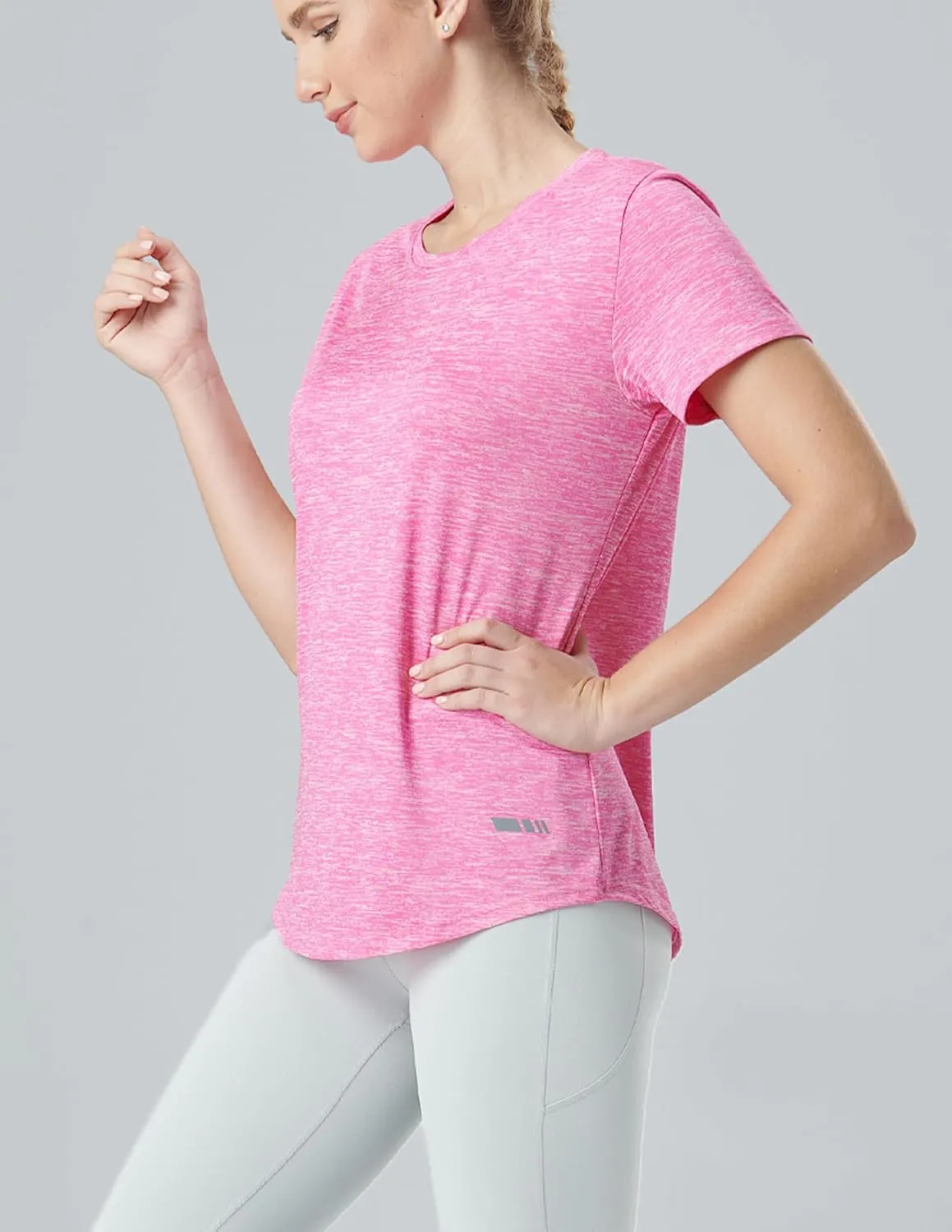 5 Pack: Women's Dry Fit Short Sleeve T Shirts, Athletic Workout Tee Tops for Gym Yoga Running