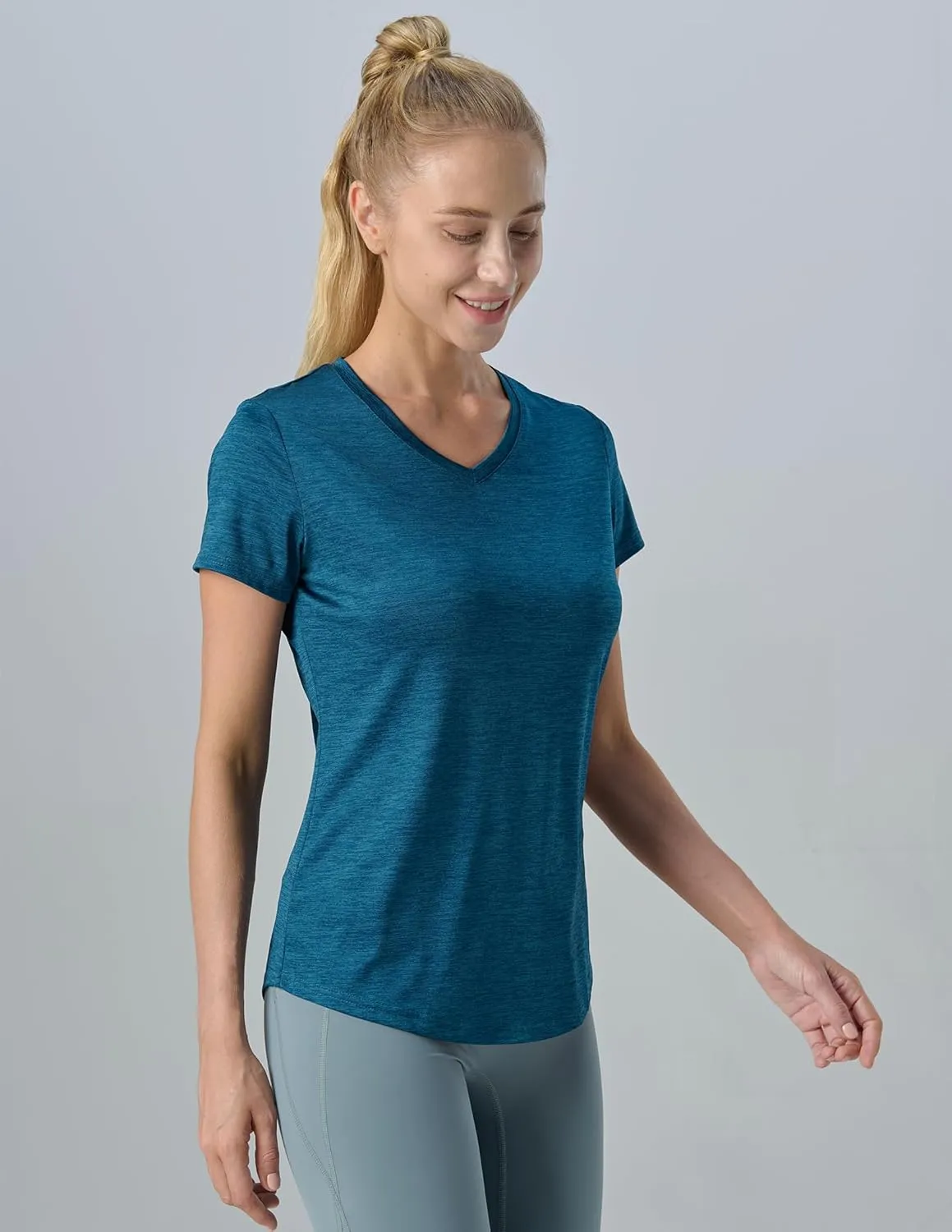 5 Pack: Women's Dry Fit Short Sleeve T Shirts, Athletic Workout Tee Tops for Gym Yoga Running