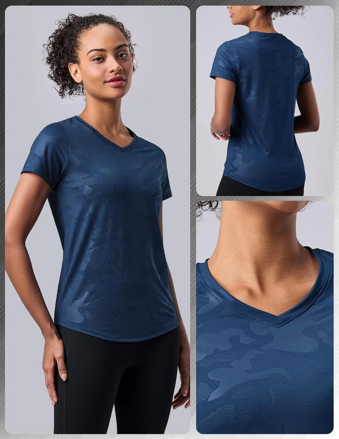 5 Pack: Women's Dry Fit Short Sleeve T Shirts, Athletic Workout Tee Tops for Gym Yoga Running