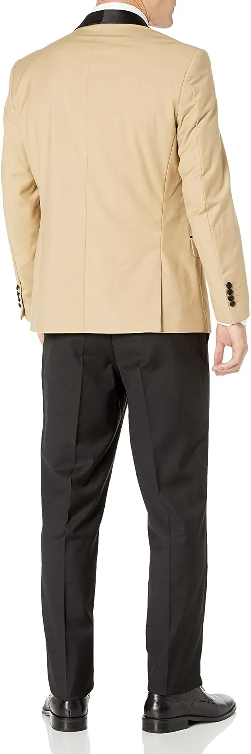 Adam Baker Men's 100% Wool Modern Fit Single Breasted Three Piece Tuxedo - Colors