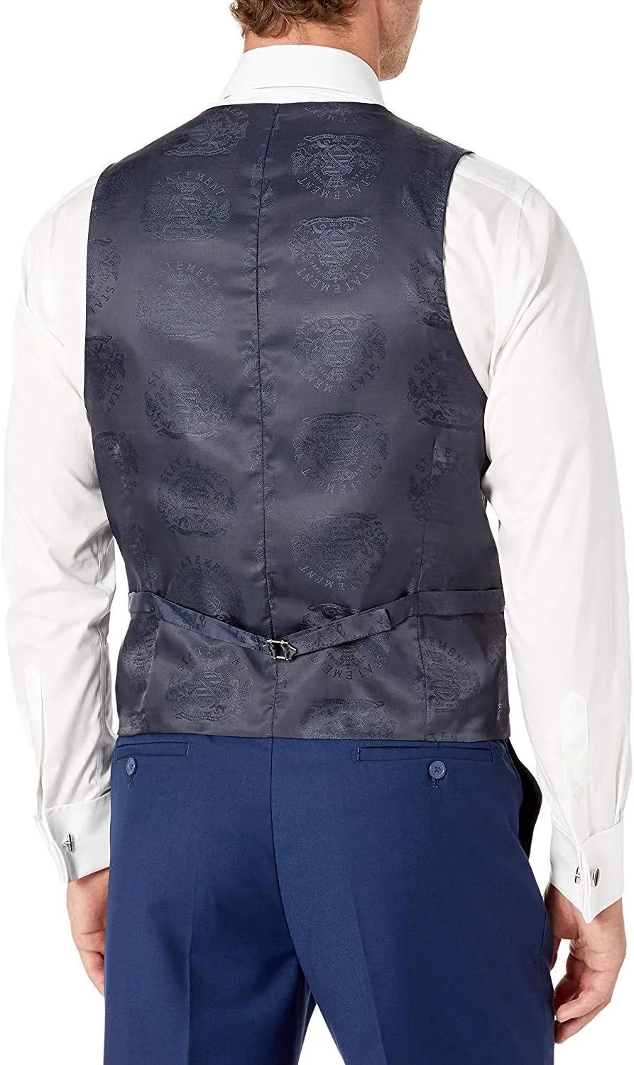Adam Baker Men's 100% Wool Modern Fit Single Breasted Three Piece Tuxedo - Colors