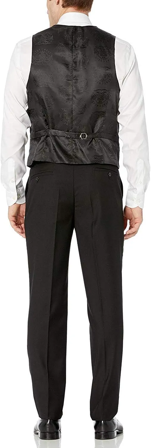 Adam Baker Men's 100% Wool Modern Fit Single Breasted Three Piece Tuxedo - Colors