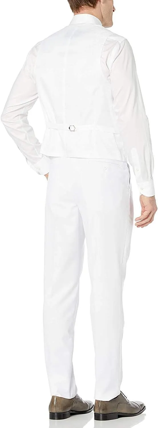 Adam Baker Men's 100% Wool Modern Fit Single Breasted Three Piece Tuxedo - Colors