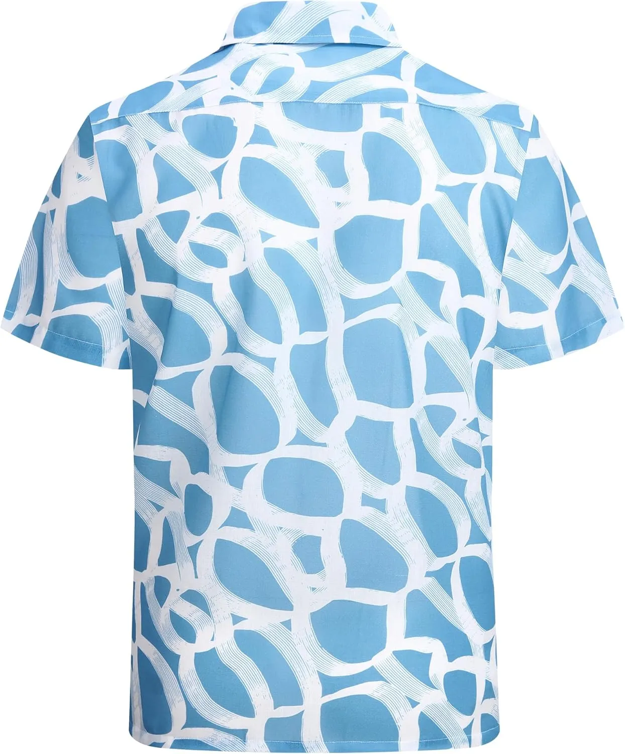 Alex Vando Mens Print Linen Cotton Shirts Short Sleeve Casual Summer Beach Hawaiian Shirt for Men