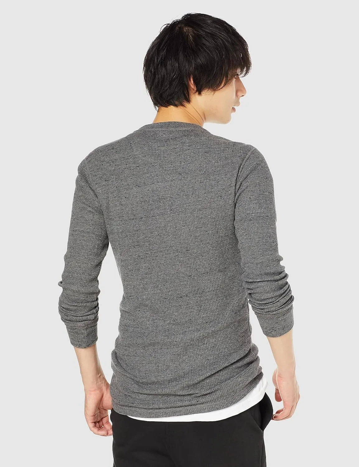 Amazon Essentials Long Sleeve Waffle Henley Shirts for Men, Slim-Fit