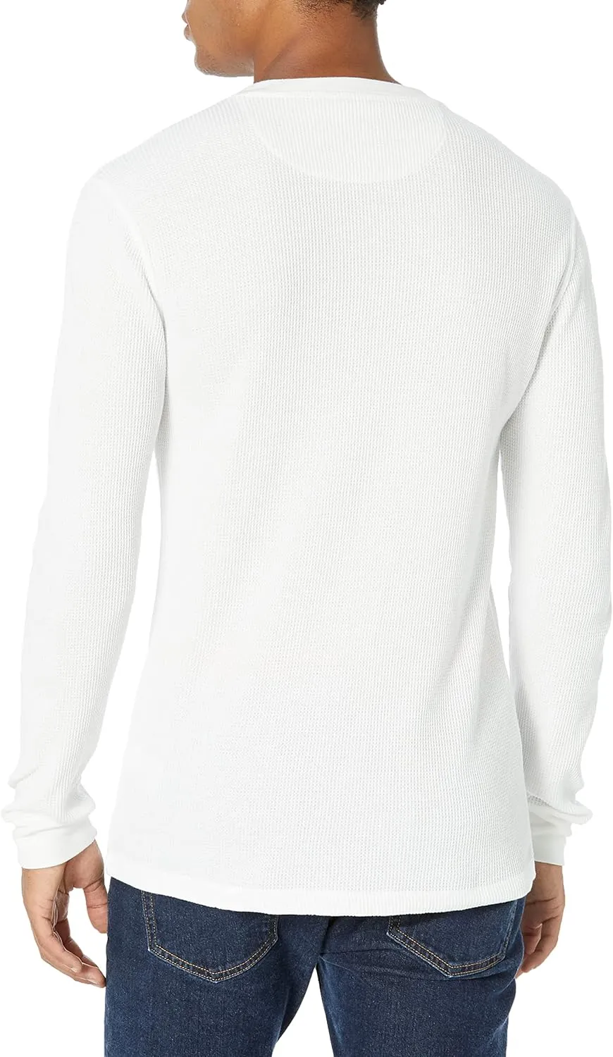 Amazon Essentials Long Sleeve Waffle Henley Shirts for Men, Slim-Fit