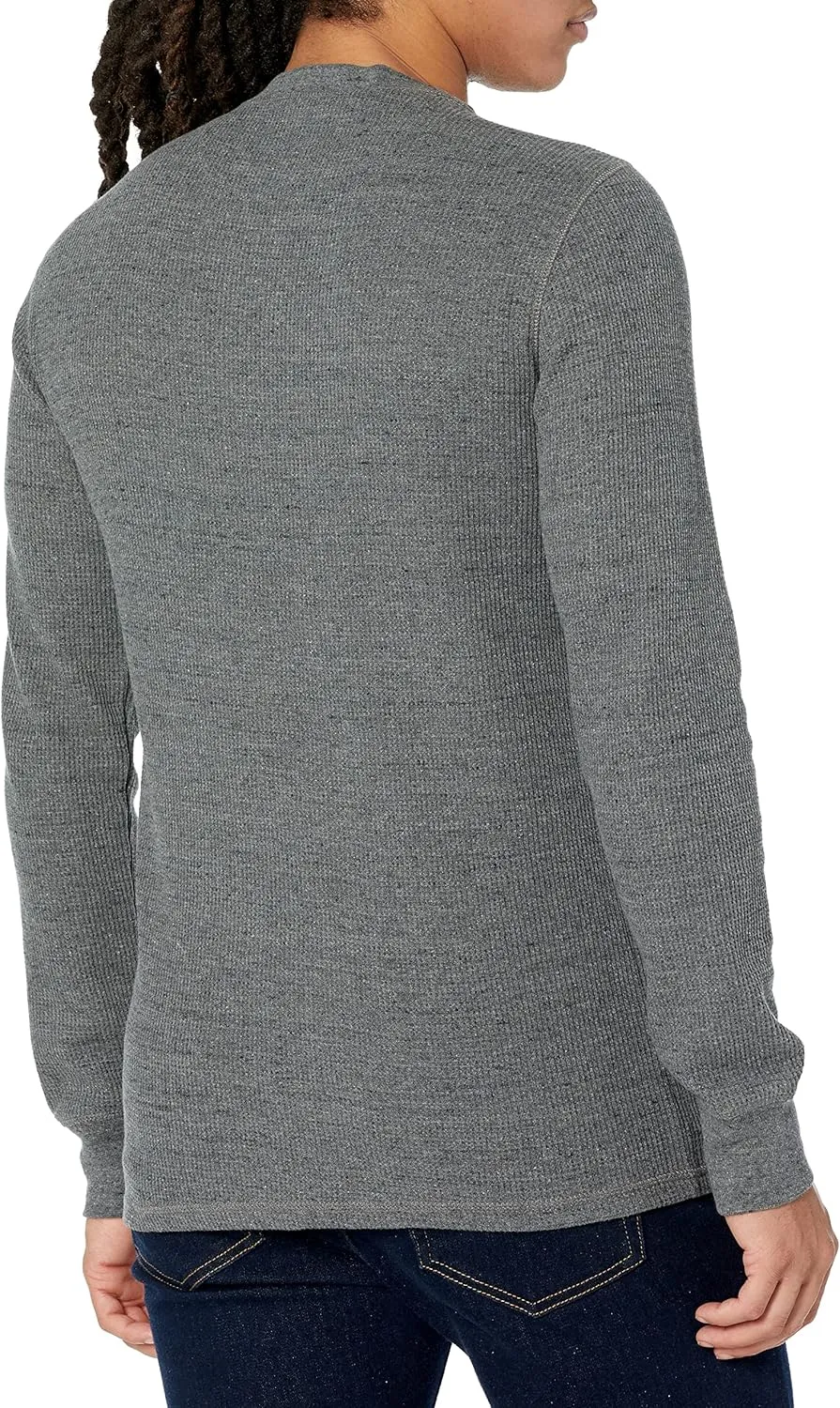 Amazon Essentials Long Sleeve Waffle Henley Shirts for Men, Slim-Fit