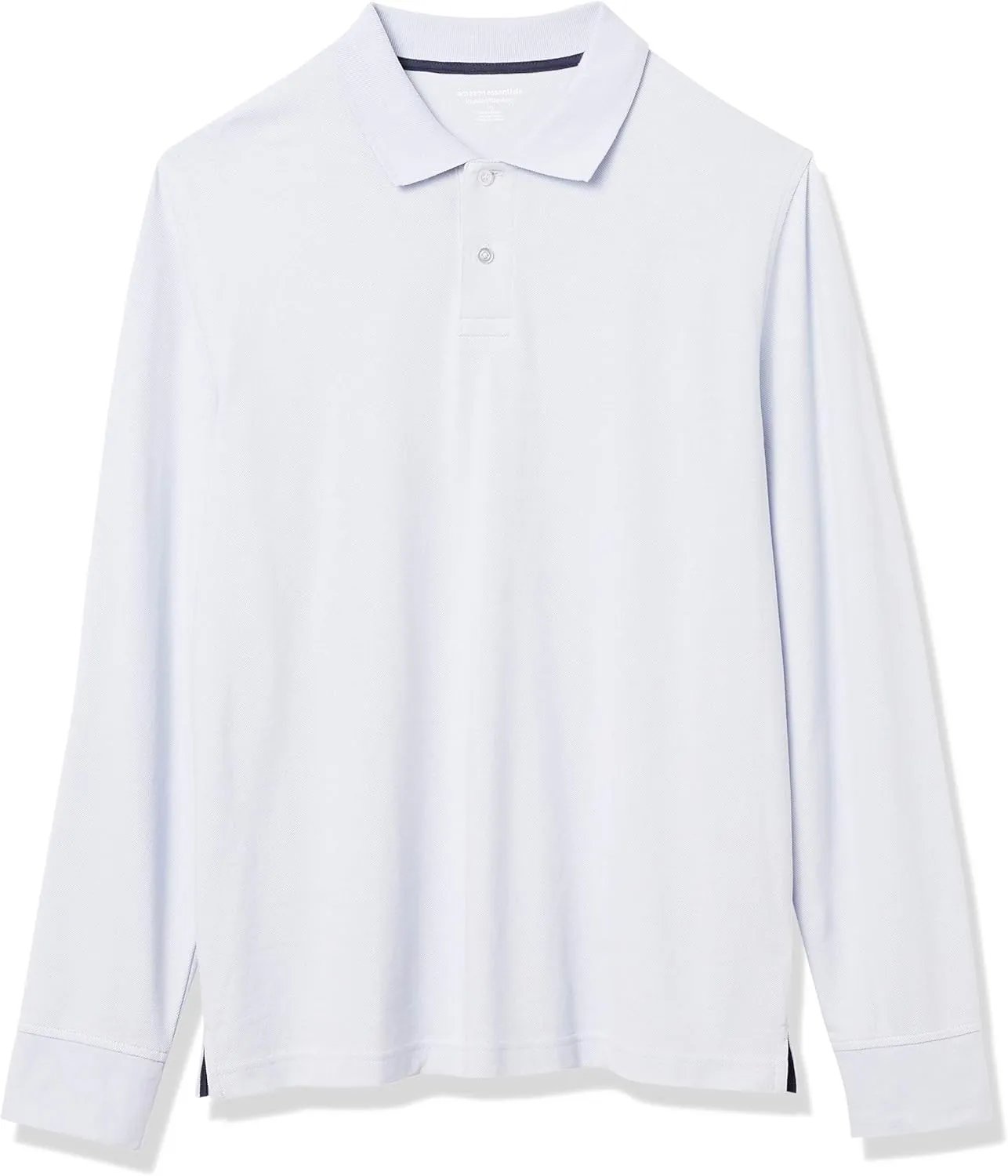 Amazon Essentials Mens Long Sleeve Polo Shirt with Collar, Regular-Fit Pique