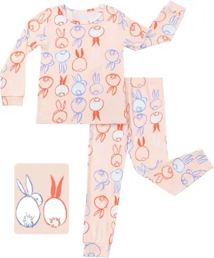 Bamboo Viscose Toddler Girls Kids Pajamas Unicorn Mermaid Pjs Long Sleeve Snug fit 12M-8Y 2pcs Soft Jammies