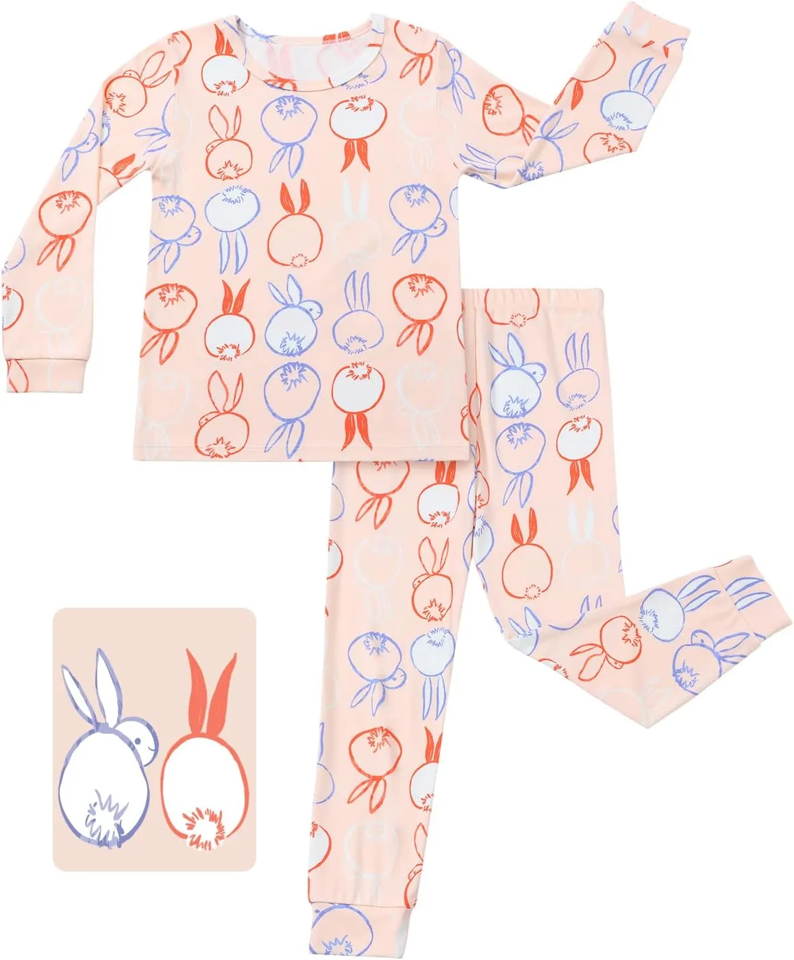 Bamboo Viscose Toddler Girls Kids Pajamas Unicorn Mermaid Pjs Long Sleeve Snug fit 12M-8Y 2pcs Soft Jammies