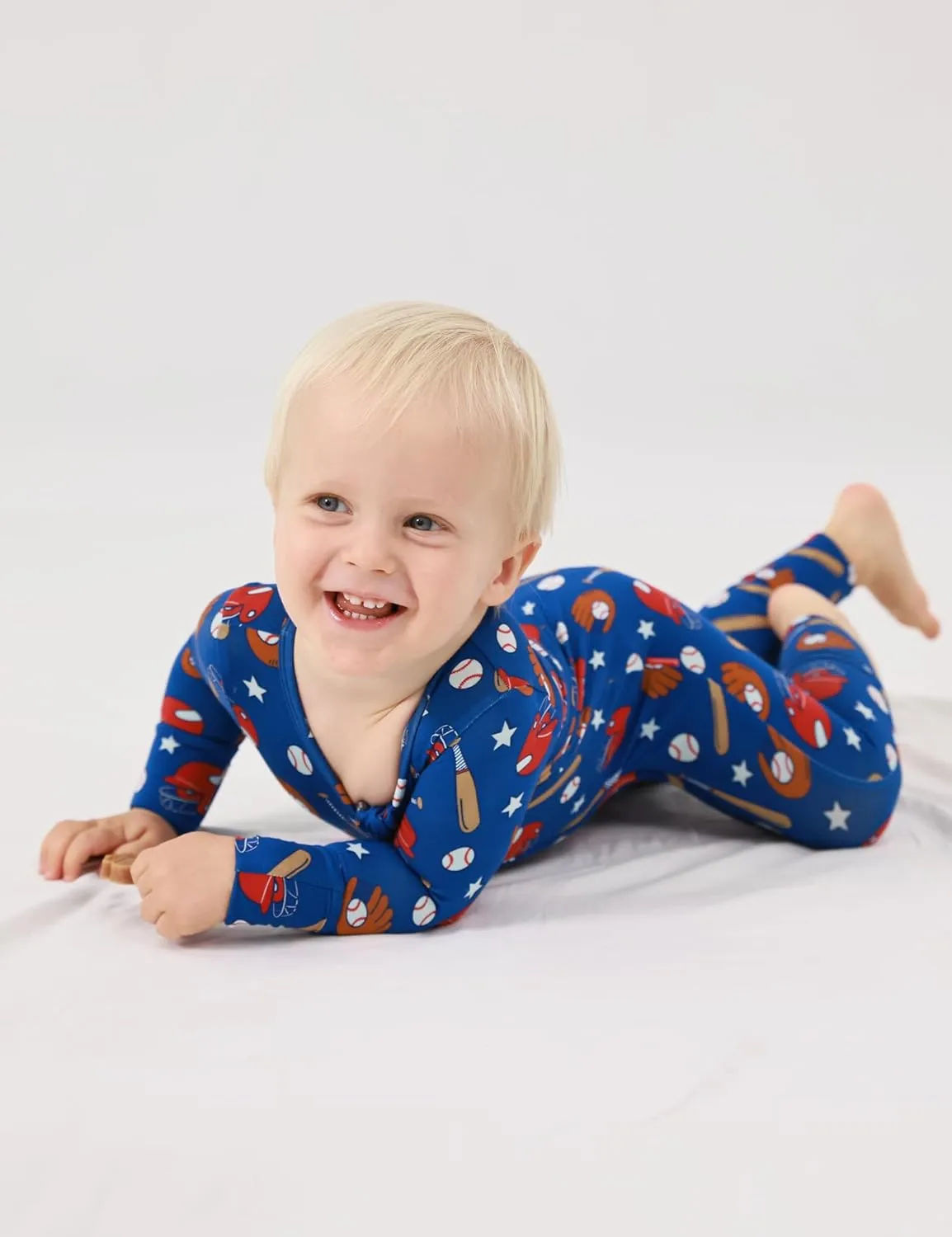 Bamboo Viscose Zipper Pajamas Baby Convertible Footie Pajama for Boys Girls, Snug Fit Baby Sleeper