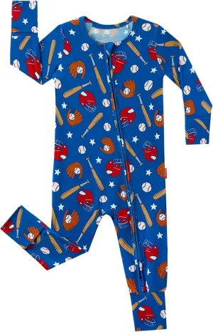 Bamboo Viscose Zipper Pajamas Baby Convertible Footie Pajama for Boys Girls, Snug Fit Baby Sleeper