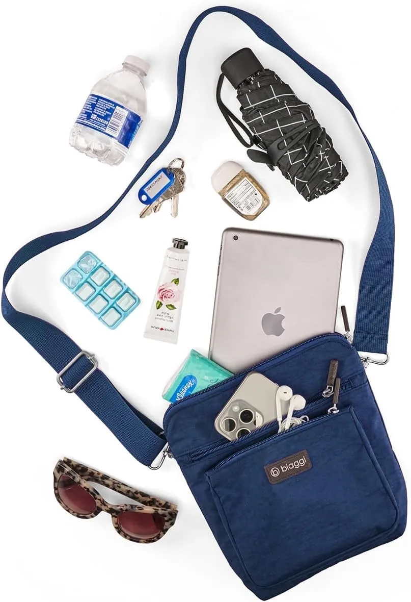 Biaggi Flexmates Convertible Crossbody | Lightweight RFID Blocking Crossbody for Travel, College, Weekend