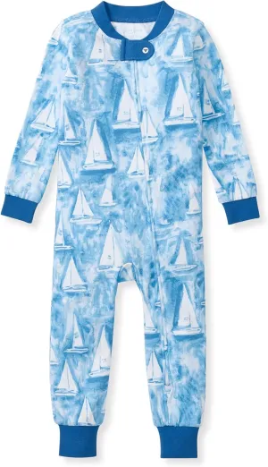 Burt's Bees Baby Boys Pajamas, One-Piece Footless Sleeper PJs, Non-Slip Snug Fit for Infants 12, 18, and 24 Months
