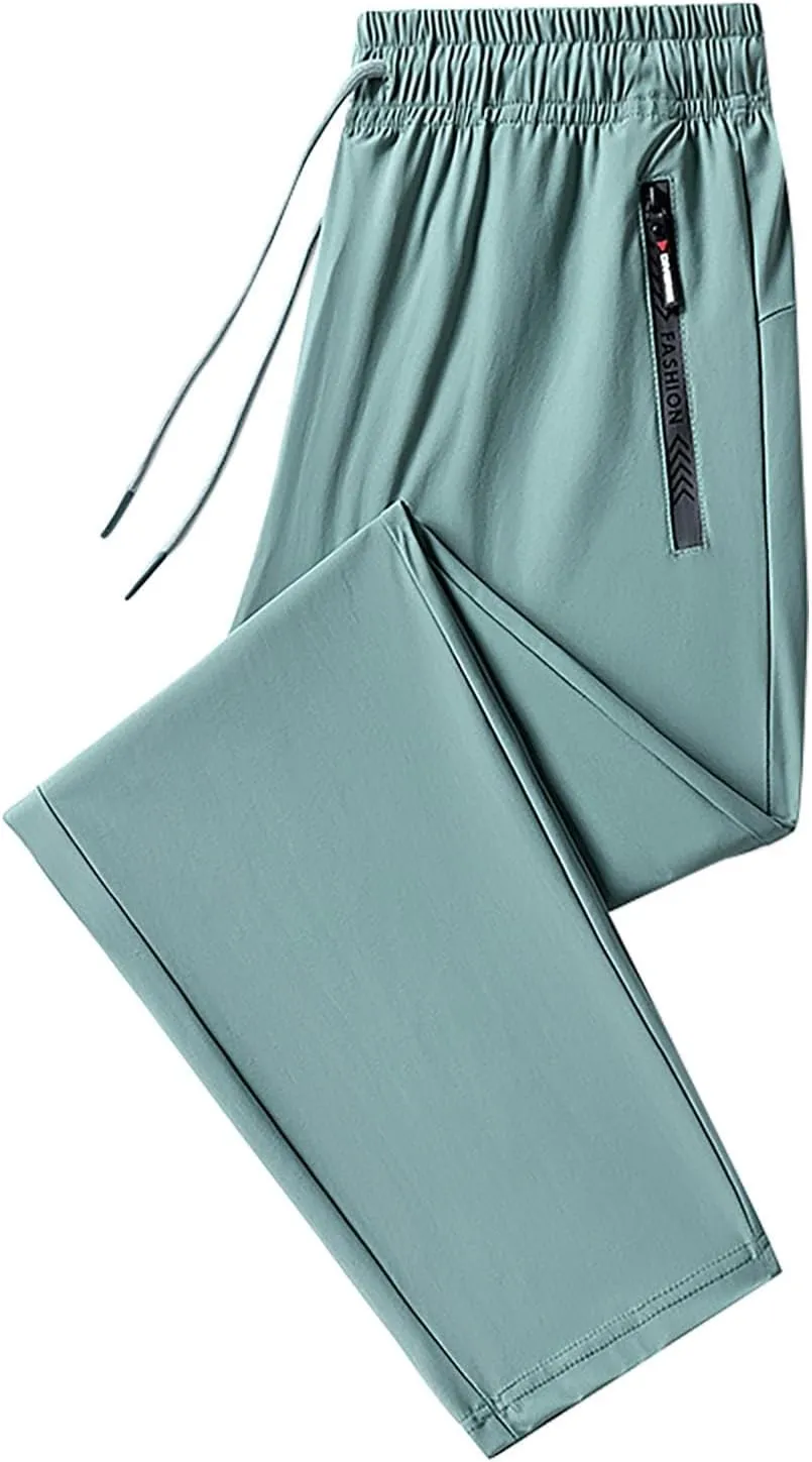 Casual Lightweight Pants for Women Elastic Waist Athletic Everyday Trouser Quick-Dry Stretchy Park Workout Sweatpants