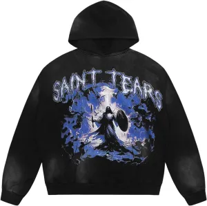 Chainsaw Man Unisex Gothic Warrior Print Graphic Hoodies Oversized Hooded Sweatshirt Fashion Hoodie Streetwear Pullover Tops