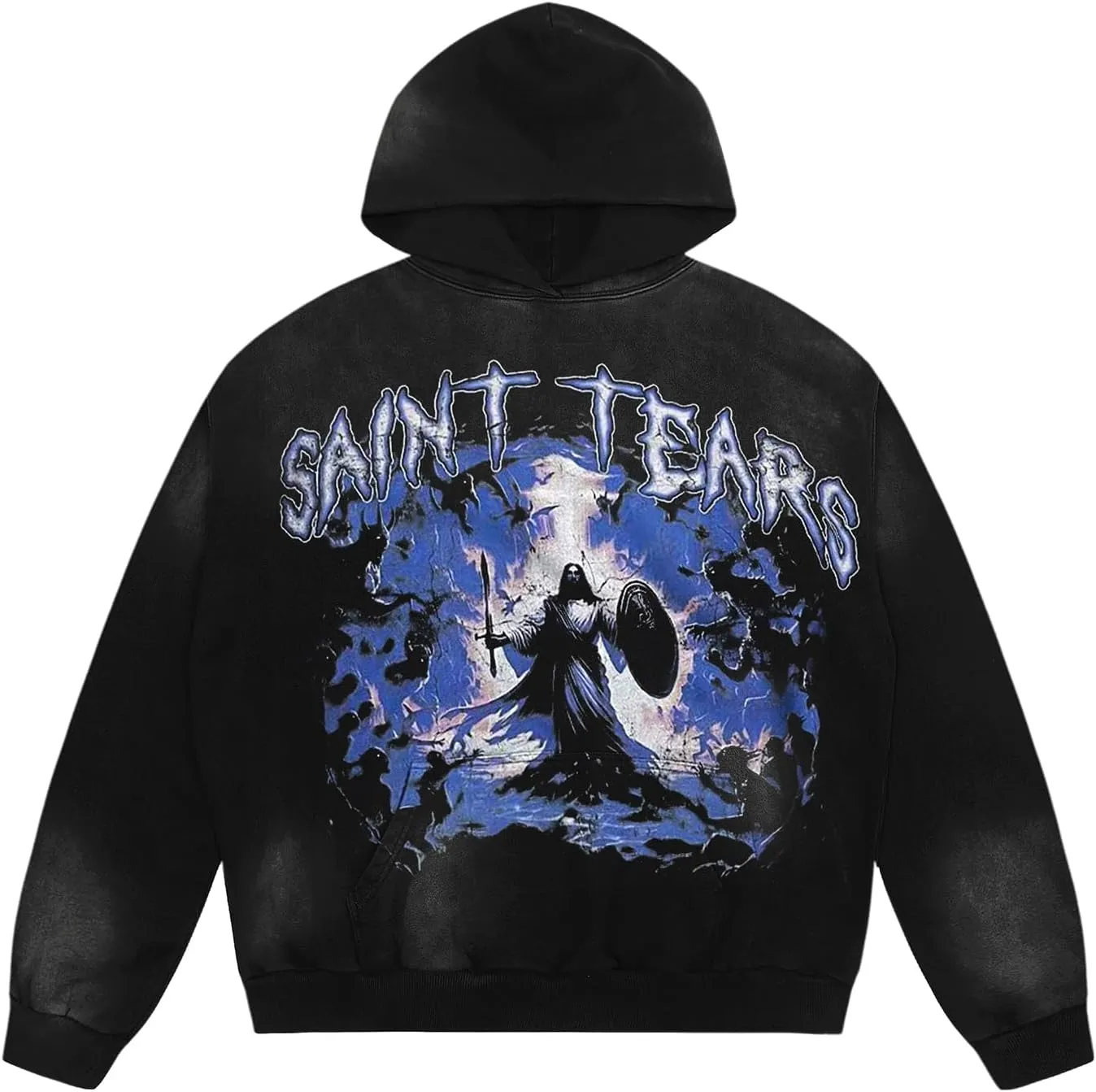 Chainsaw Man Unisex Gothic Warrior Print Graphic Hoodies Oversized Hooded Sweatshirt Fashion Hoodie Streetwear Pullover Tops