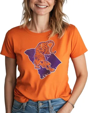 Clemson College Football Graphic Unisex T-Shirt|Cotton Athletic Tee| Perfect for Casual & Everyday Wear (Orange)