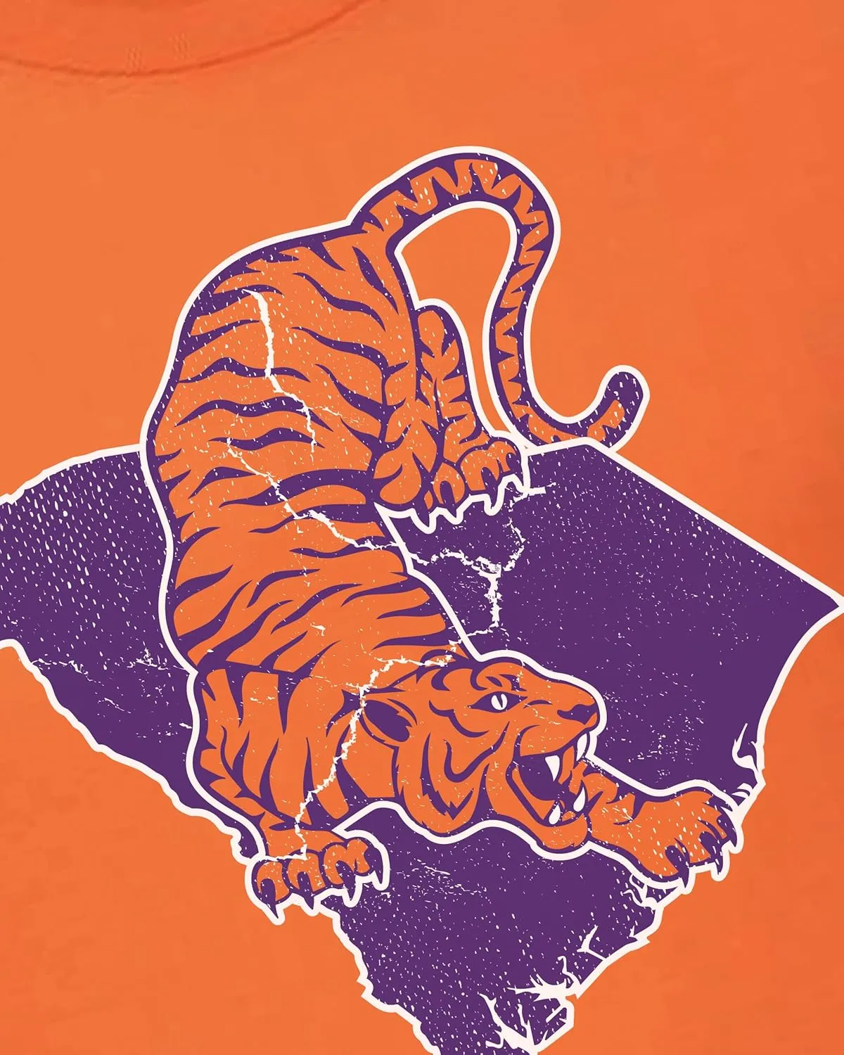 Clemson College Football Graphic Unisex T-Shirt|Cotton Athletic Tee| Perfect for Casual & Everyday Wear (Orange)
