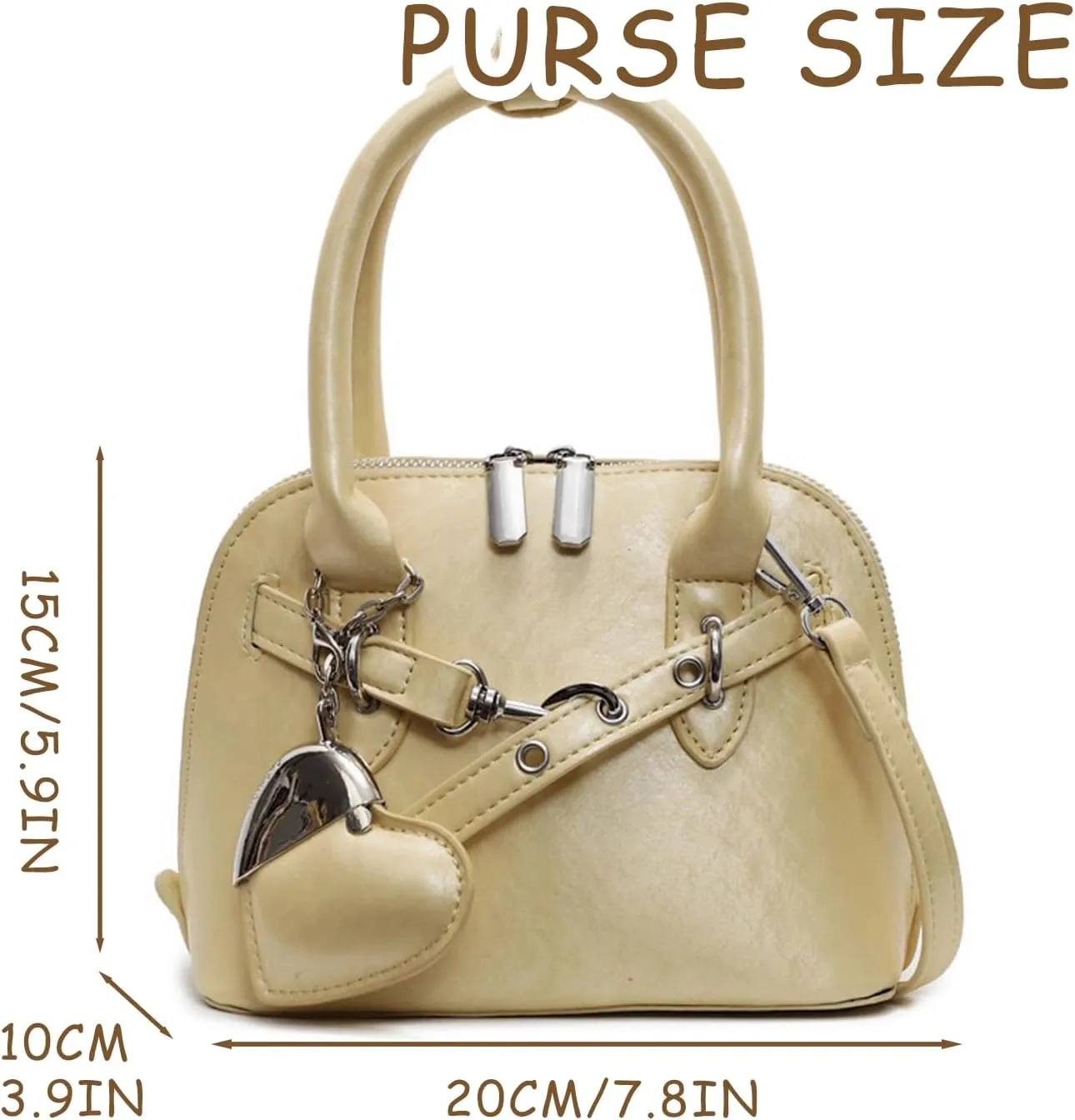 Cute Purse Small Heart Charm Y2K Grunge Bag Mini Purses Retro French Edgy Punk Vintage Handbag