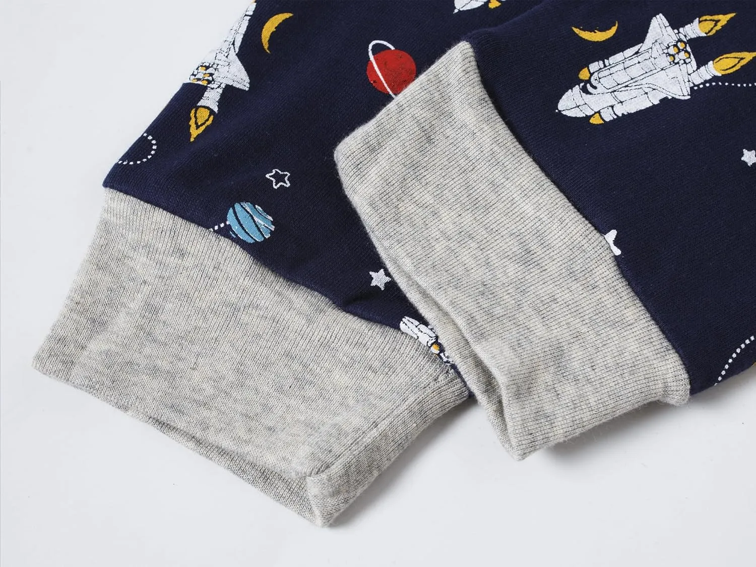 Dolphin&Fish Boys Pajamas 4Piece Toddler Kids Pjs Sets Cotton Toddler Clothes Sleepwears