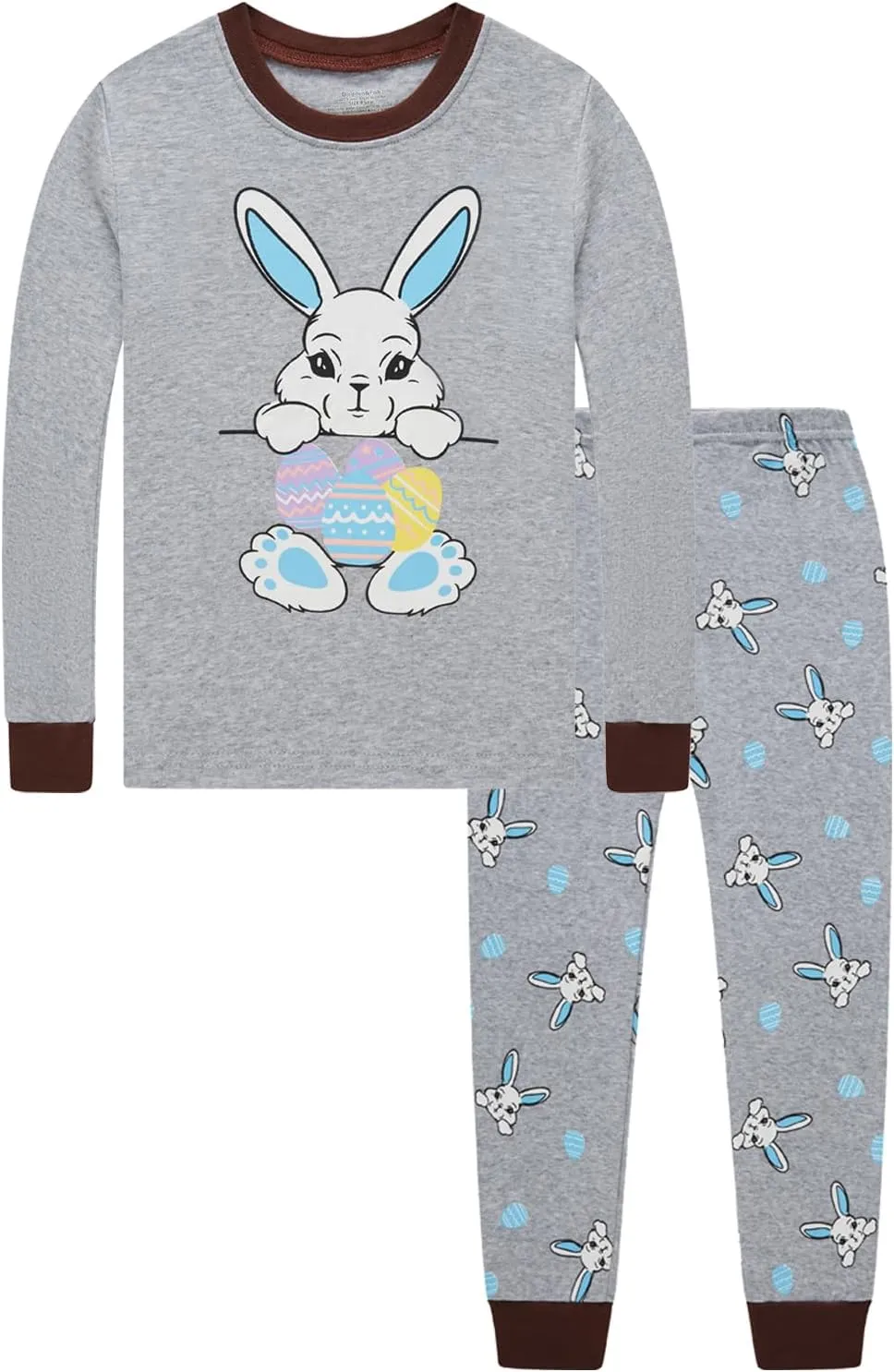 Dolphin&Fish Boys Pajamas 4Piece Toddler Kids Pjs Sets Cotton Toddler Clothes Sleepwears