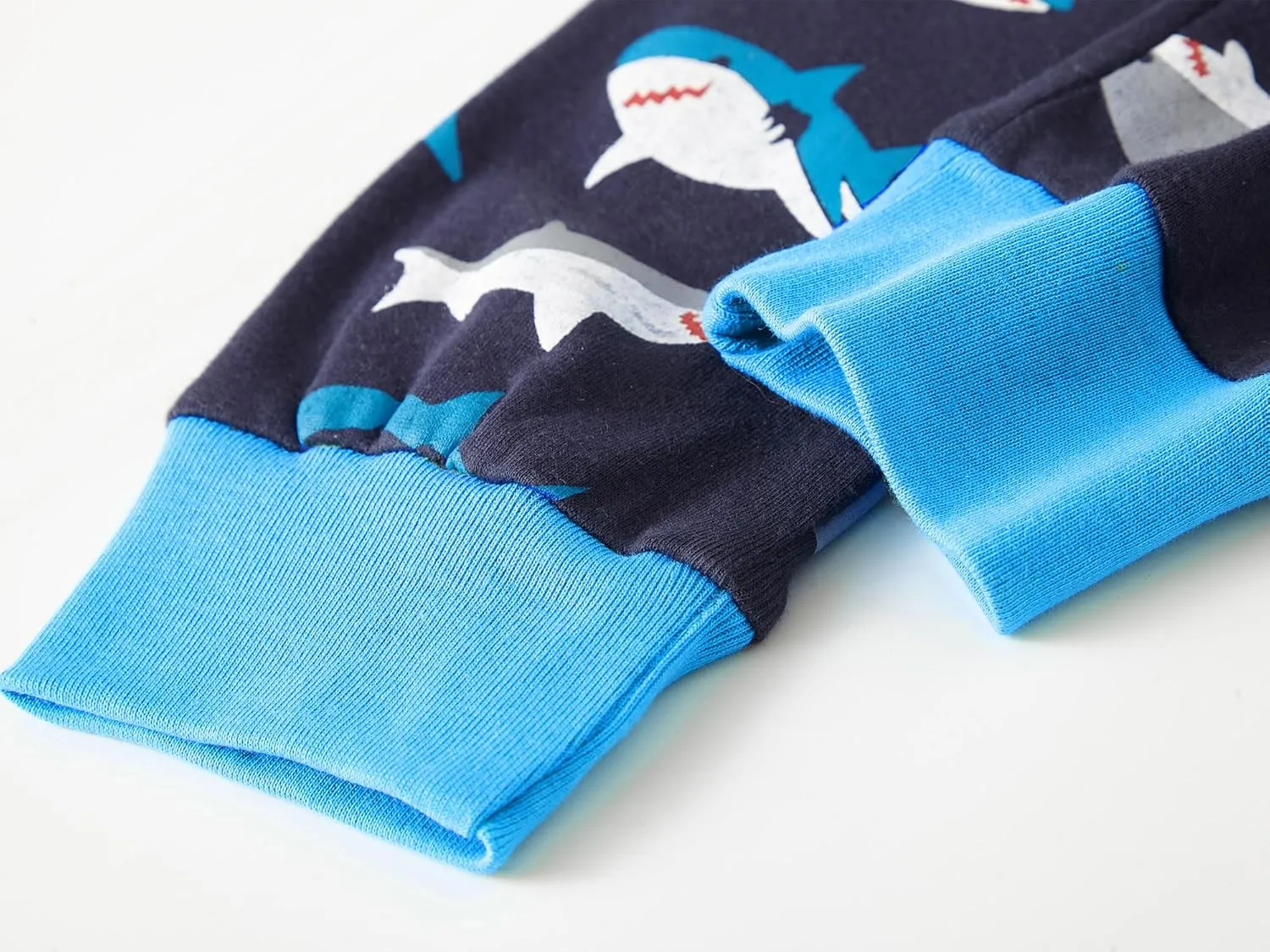 Dolphin&Fish Boys Pajamas 4Piece Toddler Kids Pjs Sets Cotton Toddler Clothes Sleepwears