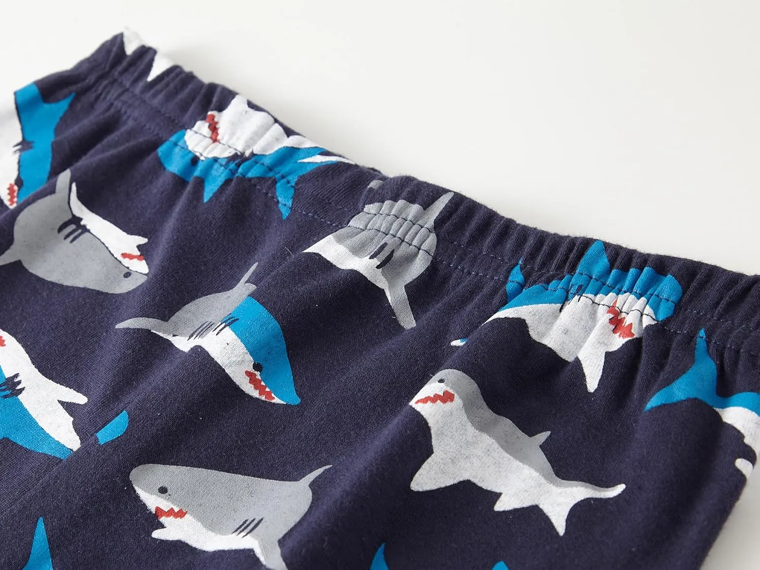 Dolphin&Fish Boys Pajamas 4Piece Toddler Kids Pjs Sets Cotton Toddler Clothes Sleepwears