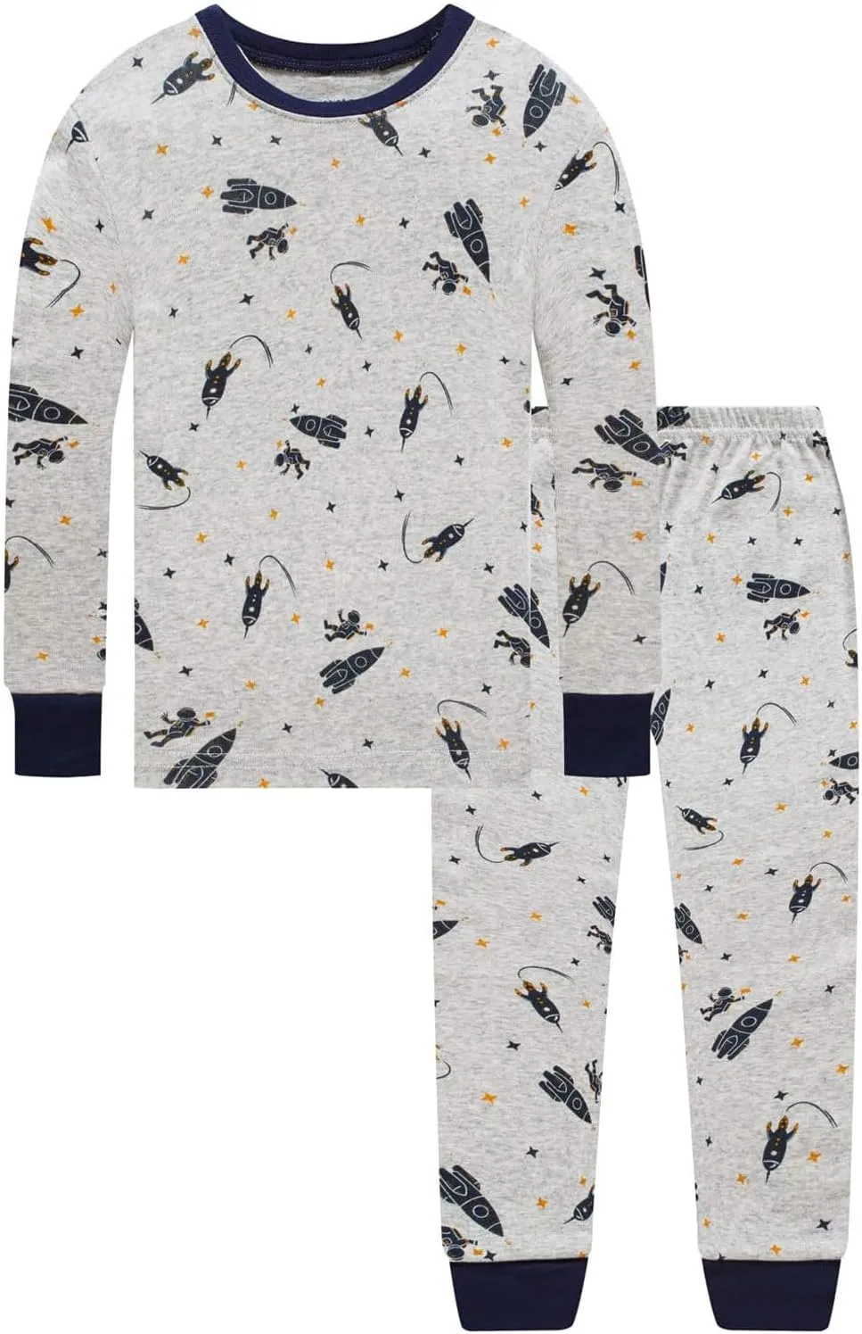 Dolphin&Fish Boys Pajamas 4Piece Toddler Kids Pjs Sets Cotton Toddler Clothes Sleepwears