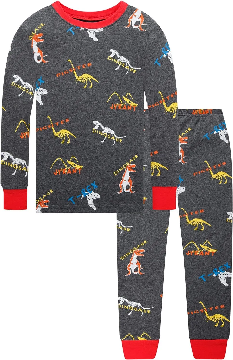 Dolphin&Fish Boys Pajamas 4Piece Toddler Kids Pjs Sets Cotton Toddler Clothes Sleepwears
