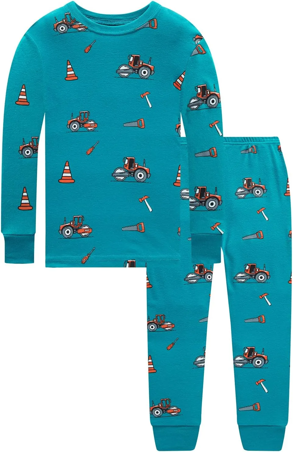 Dolphin&Fish Boys Pajamas 4Piece Toddler Kids Pjs Sets Cotton Toddler Clothes Sleepwears