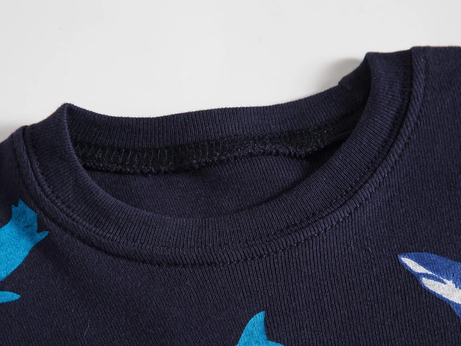 Dolphin&Fish Boys Pajamas 4Piece Toddler Kids Pjs Sets Cotton Toddler Clothes Sleepwears