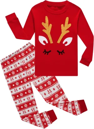 Dolphin&Fish Girls Cotton Pajamas Toddler 2 Pieces Pjs Kids Sleepwear Clothes Long sleeve Sets