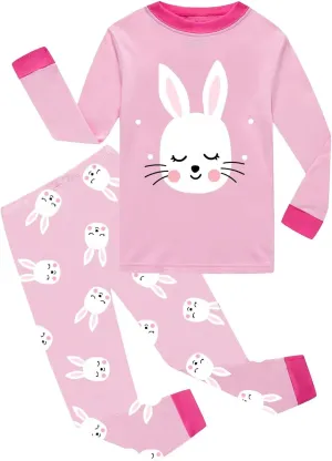 Dolphin&Fish Girls Cotton Pajamas Toddler 2 Pieces Pjs Kids Sleepwear Clothes Long sleeve Sets