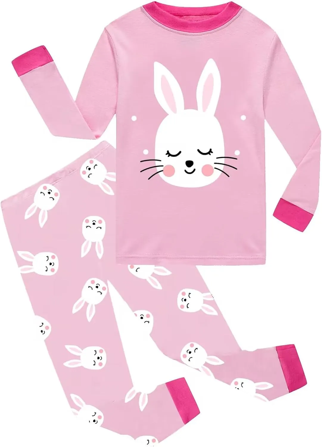 Dolphin&Fish Girls Cotton Pajamas Toddler 2 Pieces Pjs Kids Sleepwear Clothes Long sleeve Sets