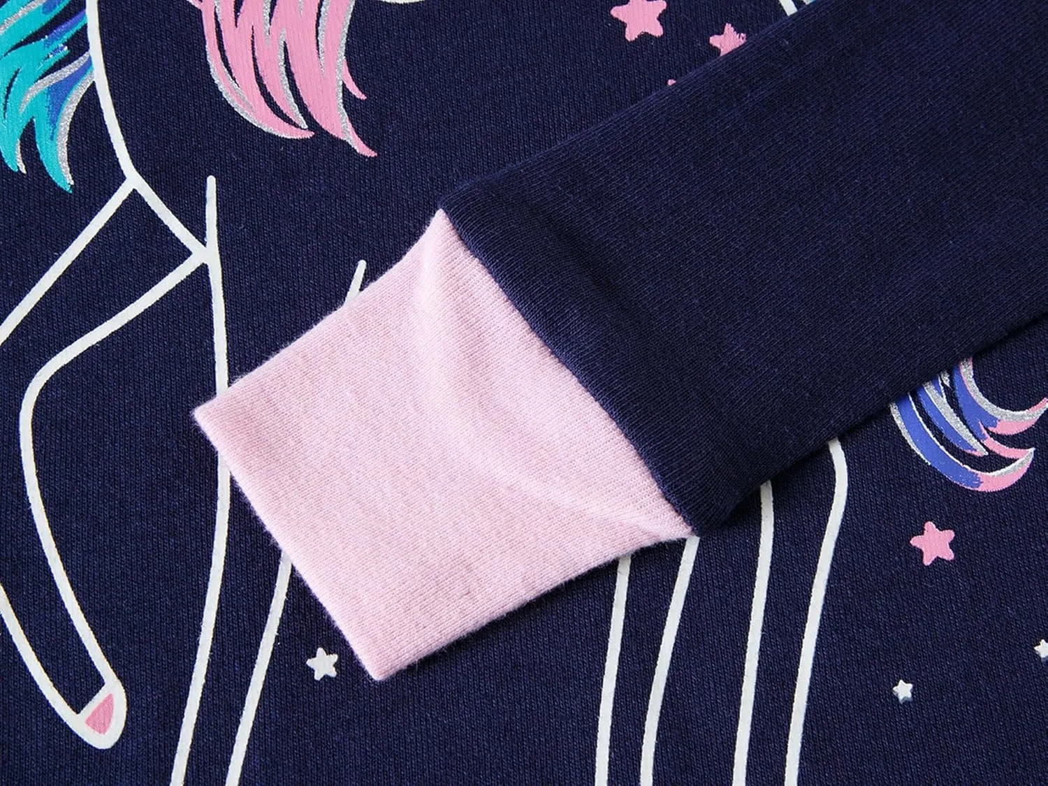 Dolphin&Fish Girls Cotton Pajamas Toddler 2 Pieces Pjs Kids Sleepwear Clothes Long sleeve Sets