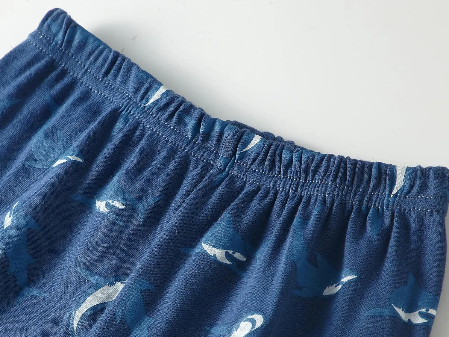 Dolphin&Fish Little Boys Cotton Short Pajamas 4 Piece Summer Kids Clothes Children Toddler Pjs