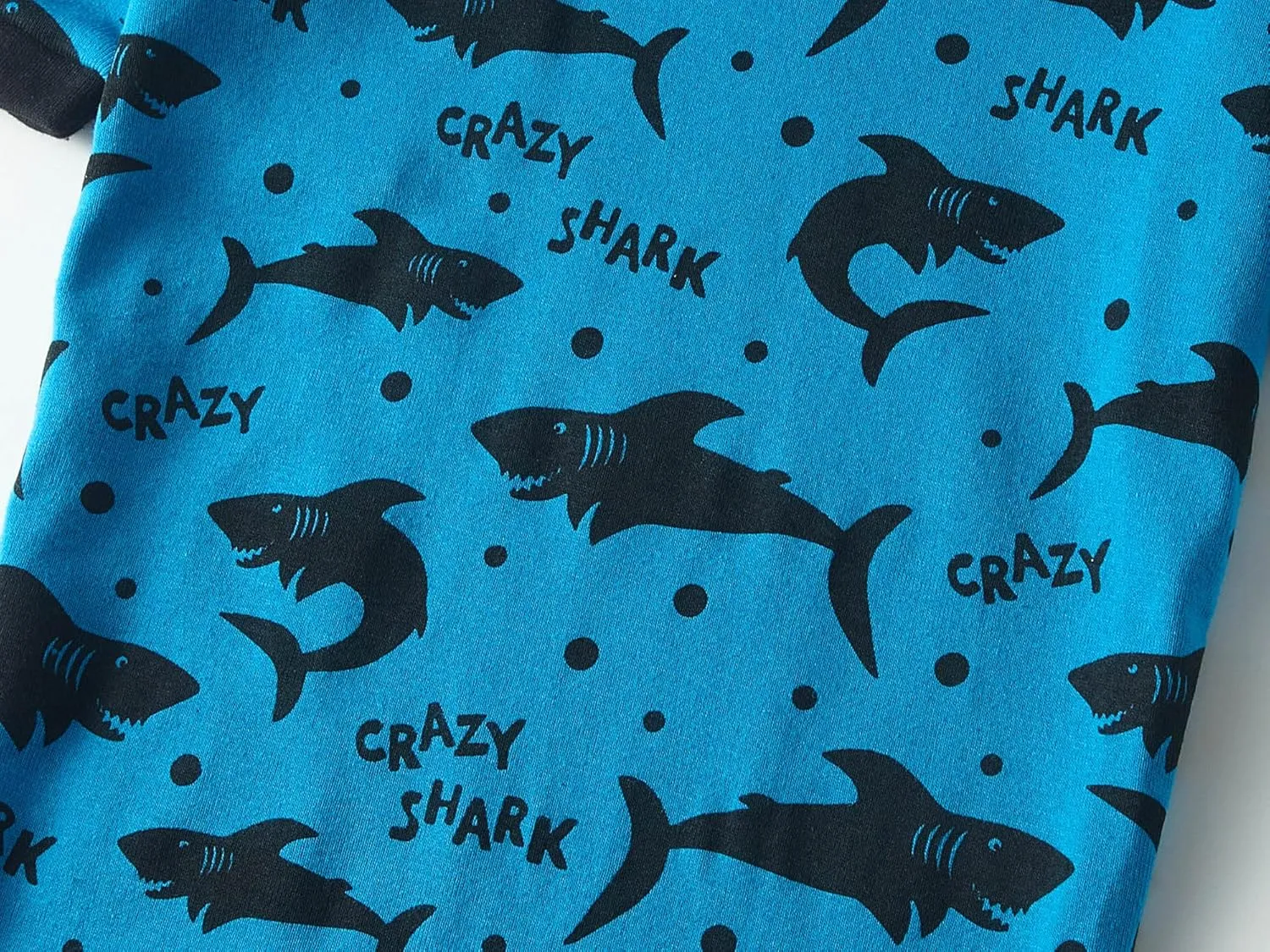 Dolphin&Fish Little Boys Cotton Short Pajamas 4 Piece Summer Kids Clothes Children Toddler Pjs