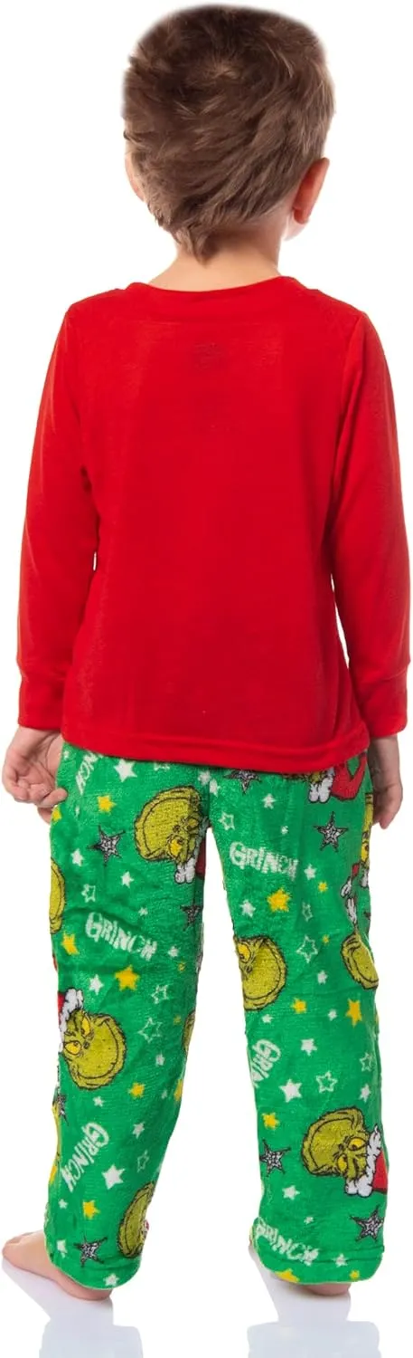 Dr. Seuss GRINCH We've Been Good Toddler 2 Piece Lounge Pajama Sleep Set Long Sleeve And Pants