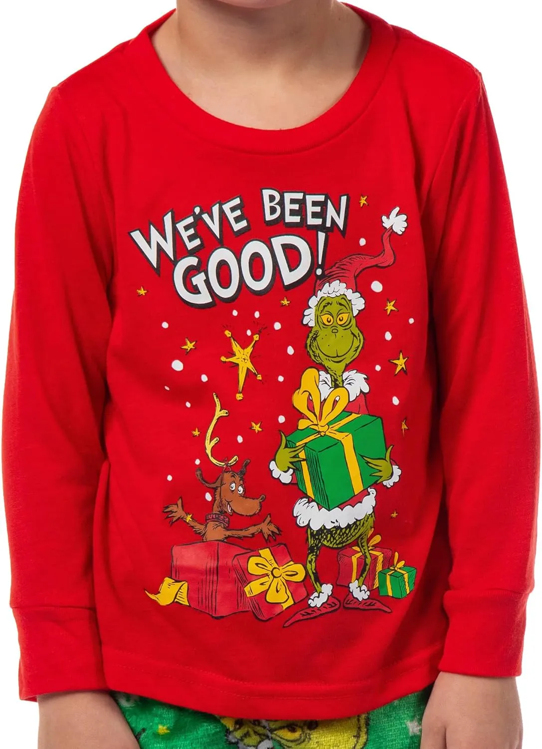 Dr. Seuss GRINCH We've Been Good Toddler 2 Piece Lounge Pajama Sleep Set Long Sleeve And Pants
