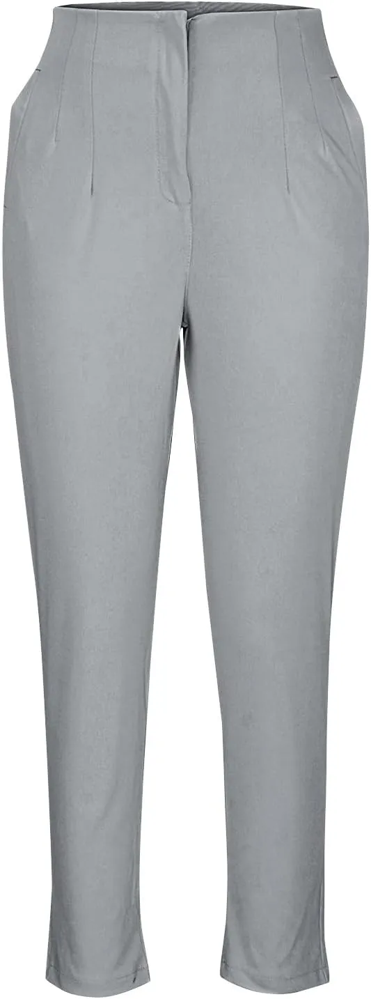 Dress Pants for Women Pleated High Waisted Work Pants Slim Fit Straight Leg Office Trousers Business Casual Outfits