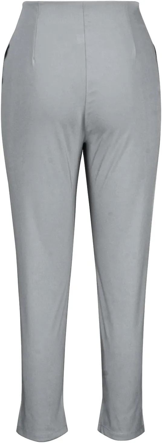Dress Pants for Women Pleated High Waisted Work Pants Slim Fit Straight Leg Office Trousers Business Casual Outfits