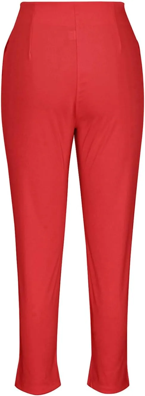 Dress Pants for Women Pleated High Waisted Work Pants Slim Fit Straight Leg Office Trousers Business Casual Outfits