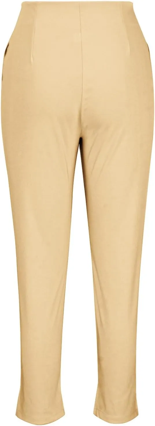 Dress Pants for Women Pleated High Waisted Work Pants Slim Fit Straight Leg Office Trousers Business Casual Outfits
