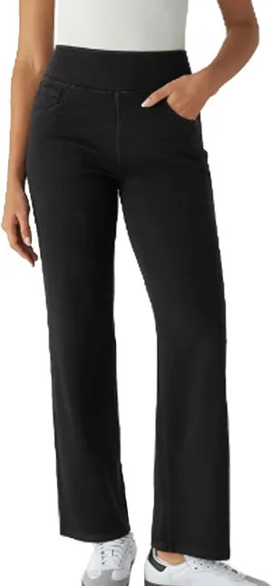 Easetrousers - High Waisted Multi-Pocket Straight Leg Stretchy Pants,Women's Fashion Casual Loose Wide-Leg Trousers