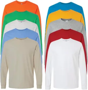 EVERYDAY TEES Men's Heavy Cotton Long Sleeve Shirt (Pack of 10), Assorted Mixed Color Small to 4XL