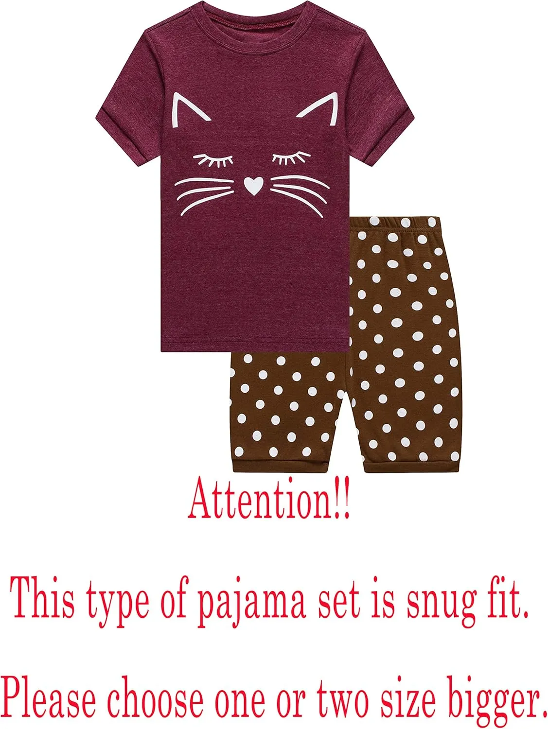 Family Feeling Boys Girls Pajamas Toddler Pjs 100% Cotton Kids Sleepwears