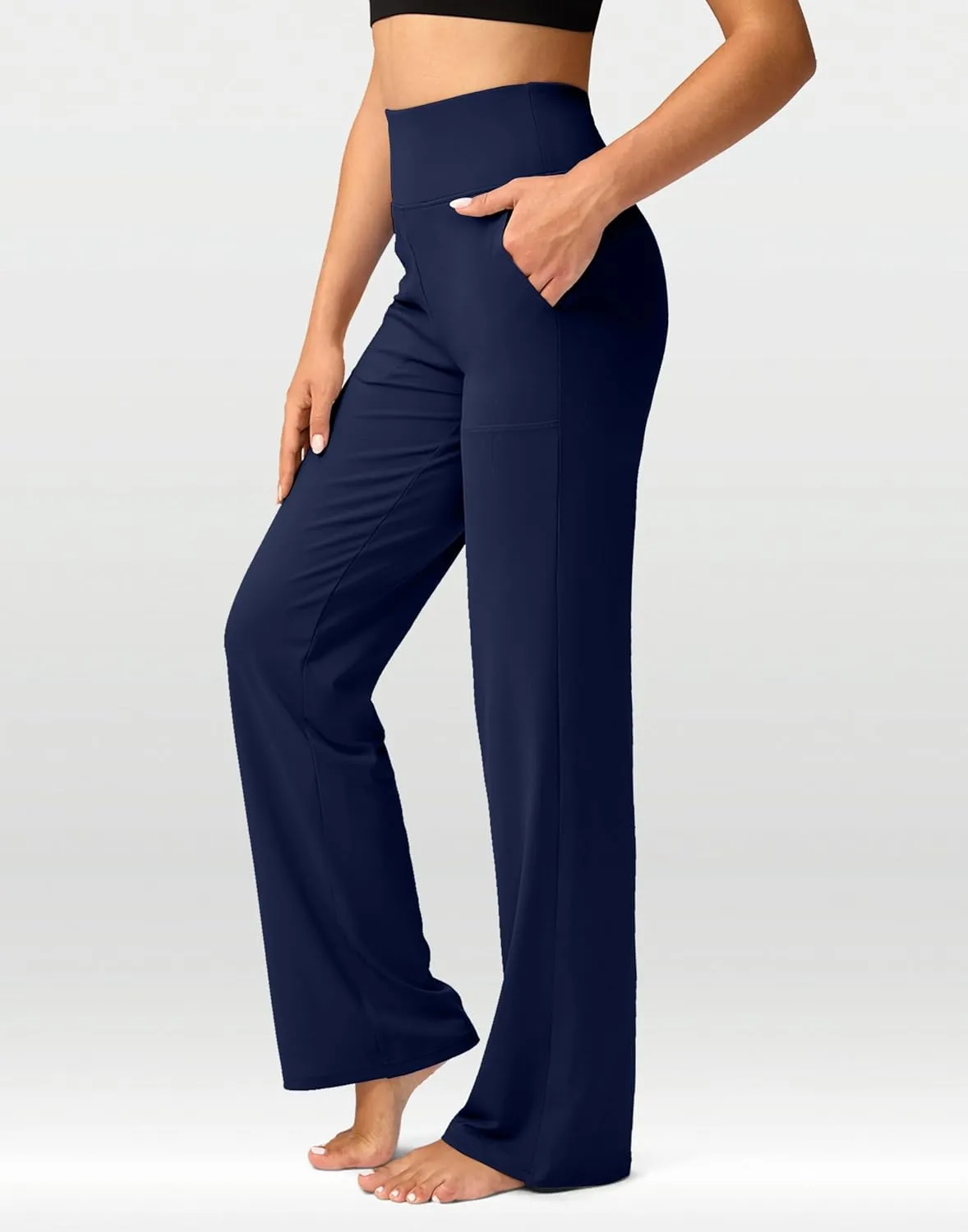 G Gradual Women's Yoga Pants wiht Pockets High Waist Stretch Loose Casual Lounge Sweatpants Petite/Regular/Tall